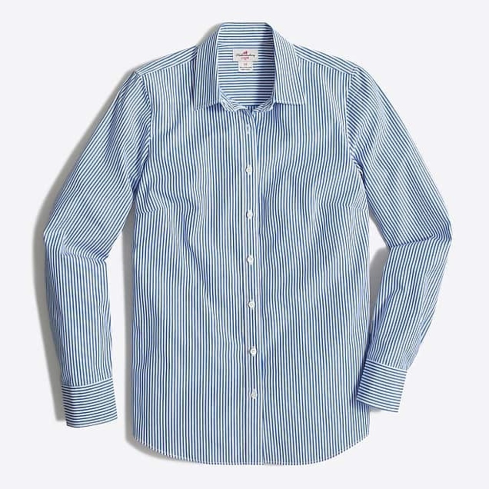 J. Crew Factory | Petite striped classic button-up